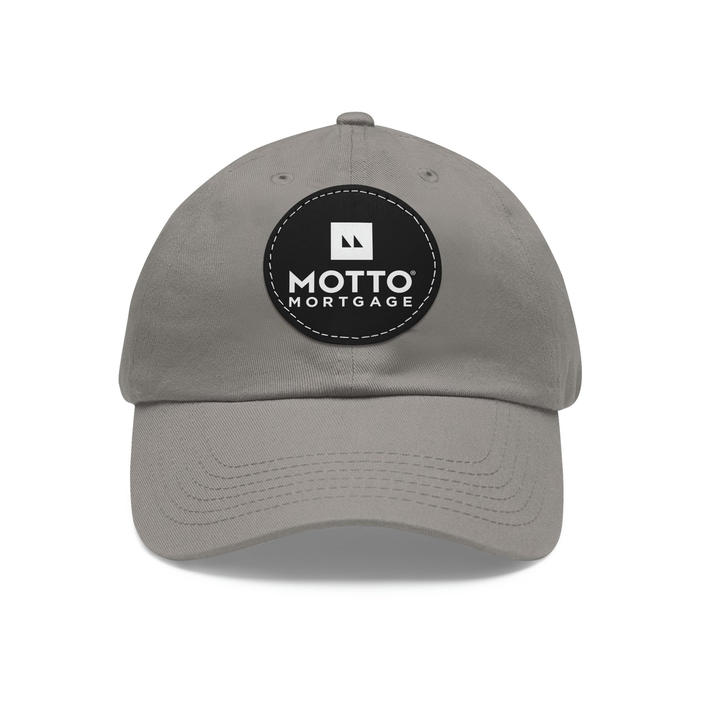 Dad Hat with Leather Patch (Round)